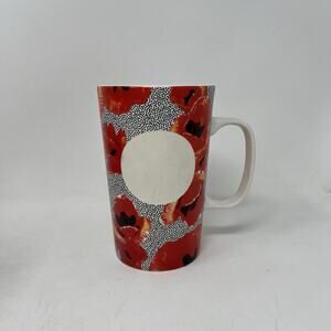 2015 Starbucks Dot Collection Red Floral Poppy 16 oz Mug Cup